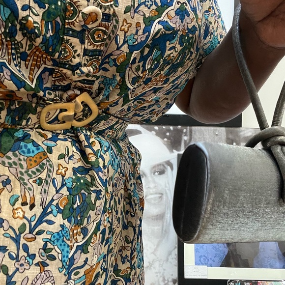 60s sky blue Turkish horseman oriental design a line short sleeve doll dress - Picture 10 of 16